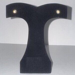 5 Mm Round Topaz Yellow Cz And Sterling Post Earrings